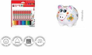 Porzellan-Glasmalstift Kids 10ST sort.