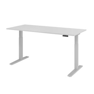 Schreibtisch elektr.höhenv. grau/silber