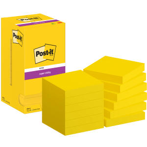 Haftnotizblock 12BL 76x76 ultrgelb