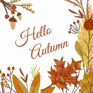 Motivserviette 33x33cm Herbst