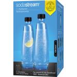 Trinkflasche Glas 2ST tr./schw