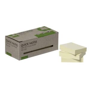 Haftnotizblock 100BL 12BK Recyceld gelb