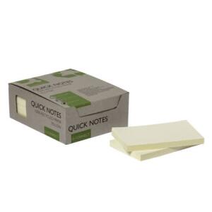 Haftnotizblock 100BL 12BK  Recyceld gelb