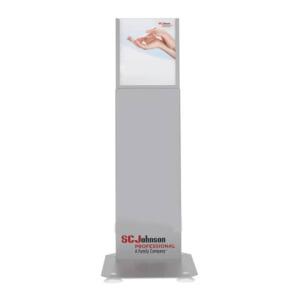 Desinfektionsmittelsäule silber
