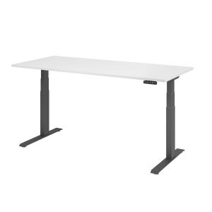 Schreibtisch elektr.höhenv. weiß/graphit