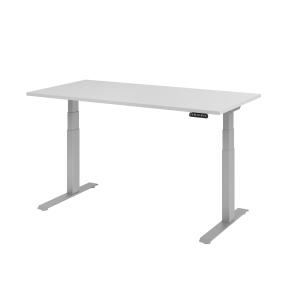 Schreibtisch elekt.höhenv. grau/silber