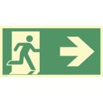 Schild Notausgang rechts Pfeil rechts
