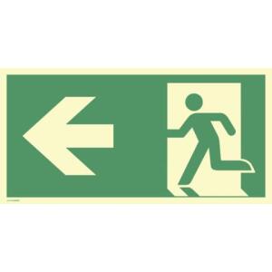 Schild Rettungsweg links sk ISO7010
