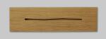 SIGEL TA252 Tischaufsteller - 10,50 x 17,50 x 4 cm - A6 - senkrecht - beidseitige Präsentation - glasklar/braun - Acryl (PMMA), Eichenholz