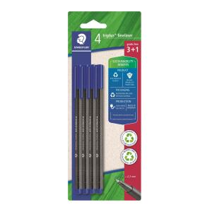 Staedtler Fineliner triplus blau 4St BK