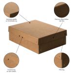 VERSCHIEDENE Aufbewahrungsbox A4/100mm natron-braun