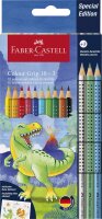 Faber Castell Buntstift Colour Grip 3,3 mm Dino 10+3 Etui