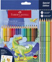 Faber Castell Buntstift Colour Grip 3,3 mm Dino 18+6 Etui