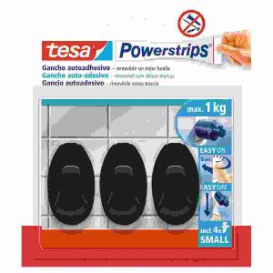 Powerstips 3Haken S Oval schwarz