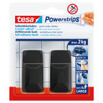 Powerstrips 2Haken L Eckig schwarz