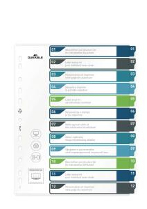 Durable Ordnerregister A4 hoch 12tlg farbige beschriftbare Taben