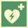 Defibrillator AED ISO7010 148x148mm