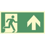 Schild Notausgang rechts Pfeil oben