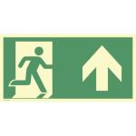 Schild Notausgang rechts Pfeil oben