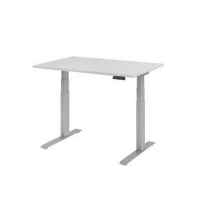 Schreibtisch elektr.höhenv. grau/silber