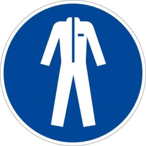 Schild Schutzkleidung benutzen ISO 7010