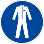 Schild Schutzkleidung benutzen ISO 7010