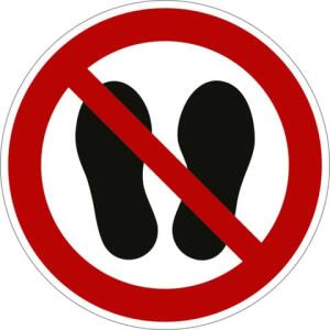 Schild Betreten der Fläche verboten