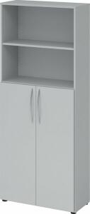 Flügeltürenschrank Grau/ Grau