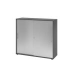 Schiebetürenschrank Graphit/Silber