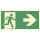 Schild Notausgang recht Pfeil rechts
