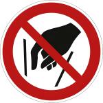 Schild Hineinfassen verboten ISO 7010 4060081018260
