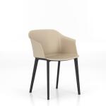 Besucherstuhl m.AL Frame schw/creme