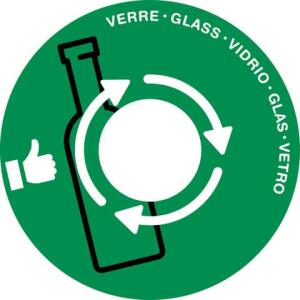 Papierkorb Deckel Glas grün