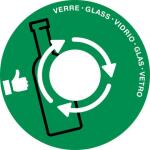 Papierkorb Deckel Glas grün