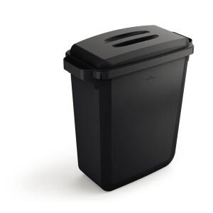 Abfallsammler+Deckel PP im SET 60 L sw.