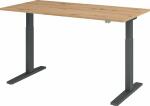 Schreibtisch elektr.höhenv. Asteiche/Gra