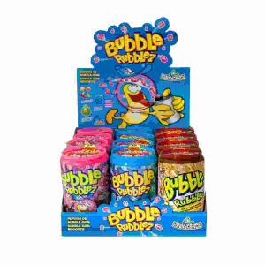 Bubble Rubblez Kaugummi  Granulat 60g Dose, blau, rosa, rot