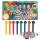 Wachsmaler Dino World mit  Dino-Topper 8 Farben 8er, Farben: gelb, orange, rot, lila, blau, grün, braun,, schwarz; Kartonetui, ab 4 Jahren, Depesche