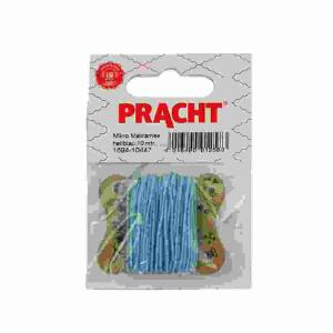 Mikro Makramee  1mmx10m hellblau, aus 100 % Polyester, bei 60 °C waschbar, Pracht Hobby