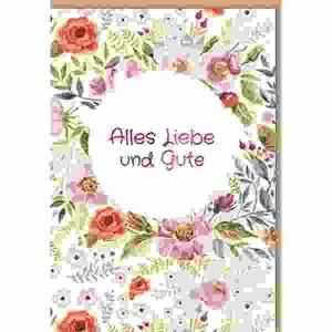 Grußkarte Midi  Blumen