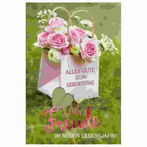 Glückwunschkarte  Geburtstag/Blumen