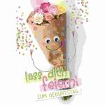 Glückwunschkarte  Geburtstag/Blumenstrauß