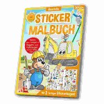 Sticker Malbuch  Baustelle, 64 Seiten (32 Seiten...
