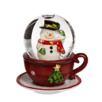 OOTB Schneekugel Weihnachtsfigur auf Sockel