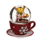 OOTB Schneekugel Weihnachtsfigur auf Sockel