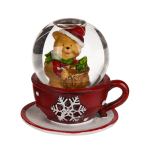 OOTB Schneekugel Weihnachtsfigur auf Sockel