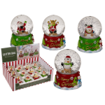 OOTB Schneekugel Weihnachtsfigur auf rotem &