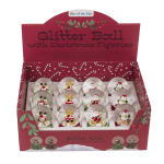 OOTB Schneekugel Weihnachtsfigur auf rotem &