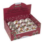 OOTB Schneekugel Weihnachtsfigur auf rotem &