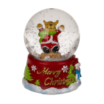 OOTB Schneekugel Weihnachtsfigur auf rotem &